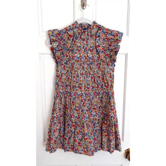 SEA NEW YORK Tuckernuck Multi Hanna Park Liberty Flutter Sleeve Cotton Dress XS - Picture 14 of 16